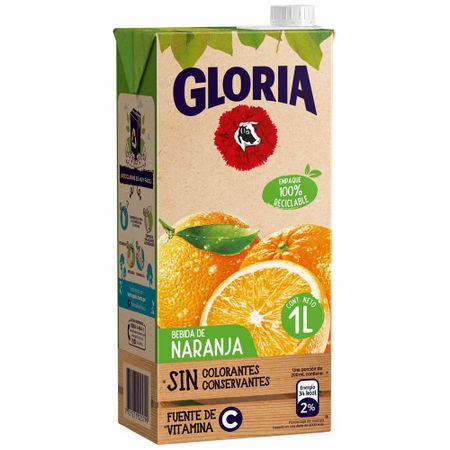 Bebida GLORIA Naranja Caja 1L